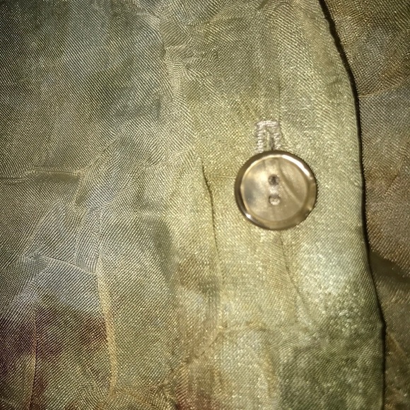 𝅺67 KAROL PLACE floral button up textured short sleeve blouse size 14 - Picture 4 of 9